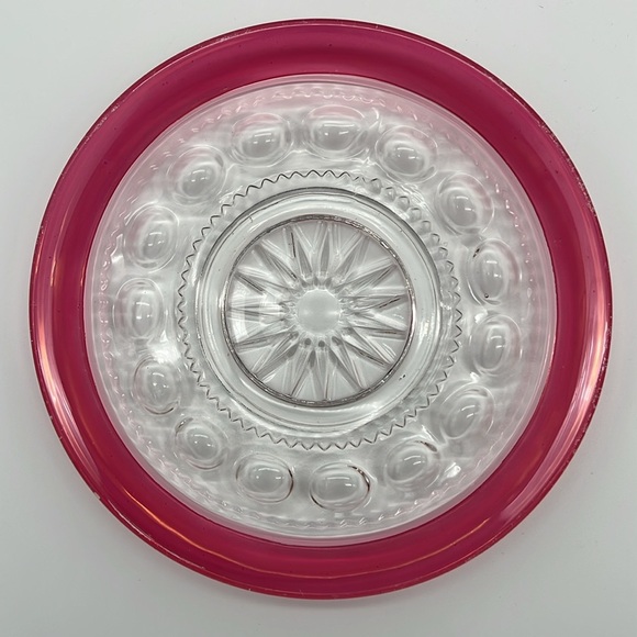 Vintage Tiffin-Franciscan King's Crown Ruby Red Flashed Salad Plates (Set of 6) - Picture 6 of 9